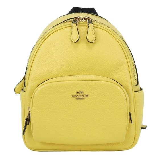 Coach Handbags - NWT Coach Mini Court Backpack Retro Yellow Pebbled Leather Shoulder Bag NEW
